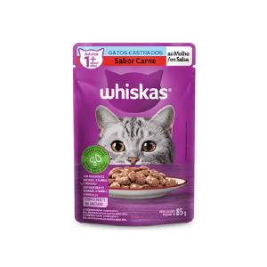 Alimento Húmedo Whiskas Carne para Gato Castrado Adulto