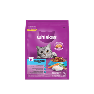 Whiskas Alimento Seco sabor pescado para Gato Adulto