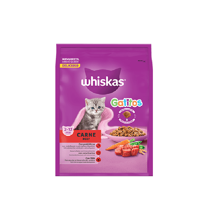 Whiskas Alimento Seco Sabor a Carne para Gatitos
