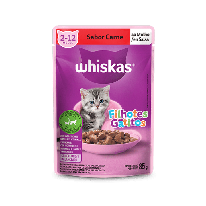 Alimento Húmedo Whiskas Carne para Gatitos